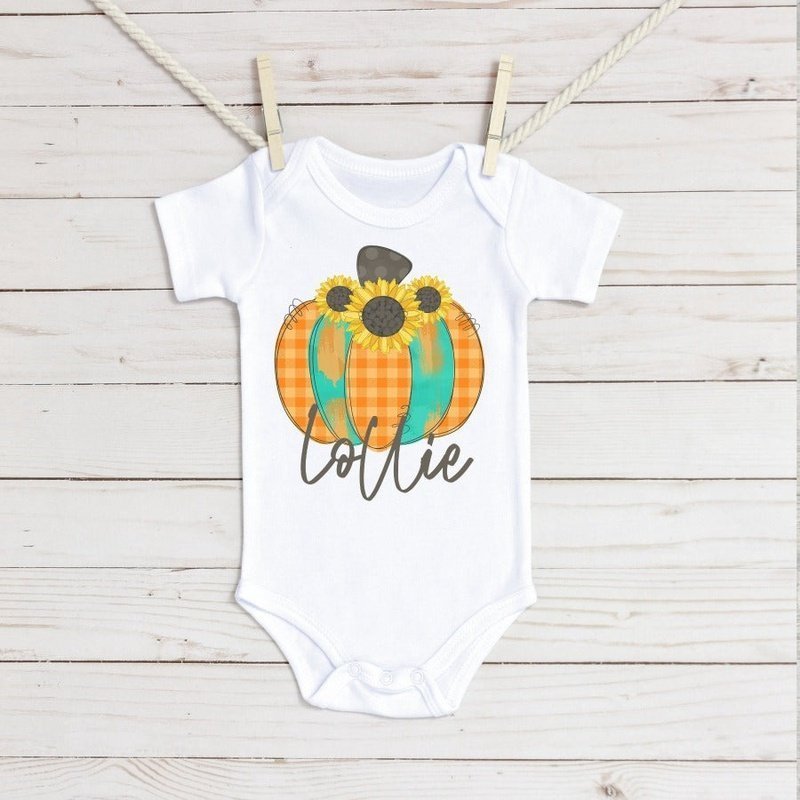 Sunflower Pumpkin Infant Bodysuit - Petite & Sassy Designs