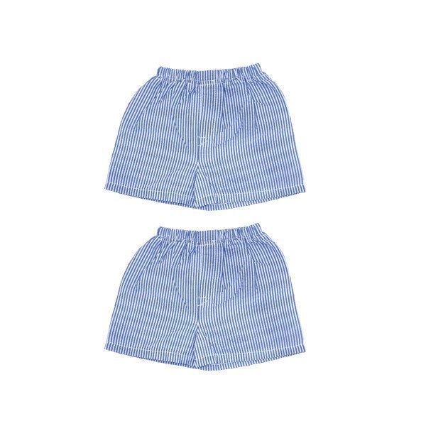 Navy Seersucker Shorts - Petite & Sassy Designs