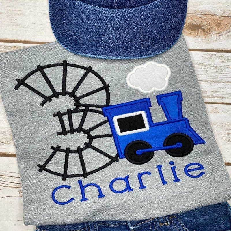 Train Birthday Short Sleeve Shirt - Petite & Sassy Designs