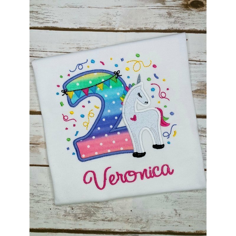 Unicorn 4th Birthday Shirt - Petite & Sassy Designs