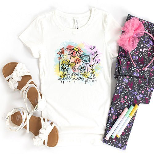 Consider how the wildflowers grow LUKE 12:27 - Petite & Sassy Designs