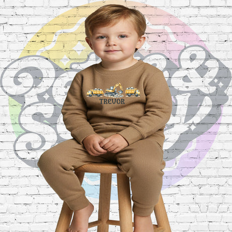 Construction Kids Sweatshirt | Toddler Truck Lover Shirt | Boys Bulldozer Dump Truck Crewneck - Petite & Sassy Designs