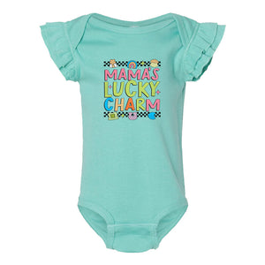 Mama's Lucky Charm Flutter Sleeve Bodysuit - Petite & Sassy Designs