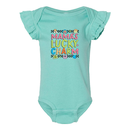 Mama's Lucky Charm Flutter Sleeve Bodysuit - Petite & Sassy Designs