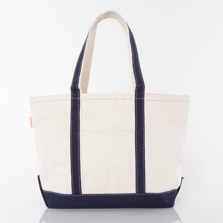 Navy Medium Classic Tote - Petite & Sassy Designs