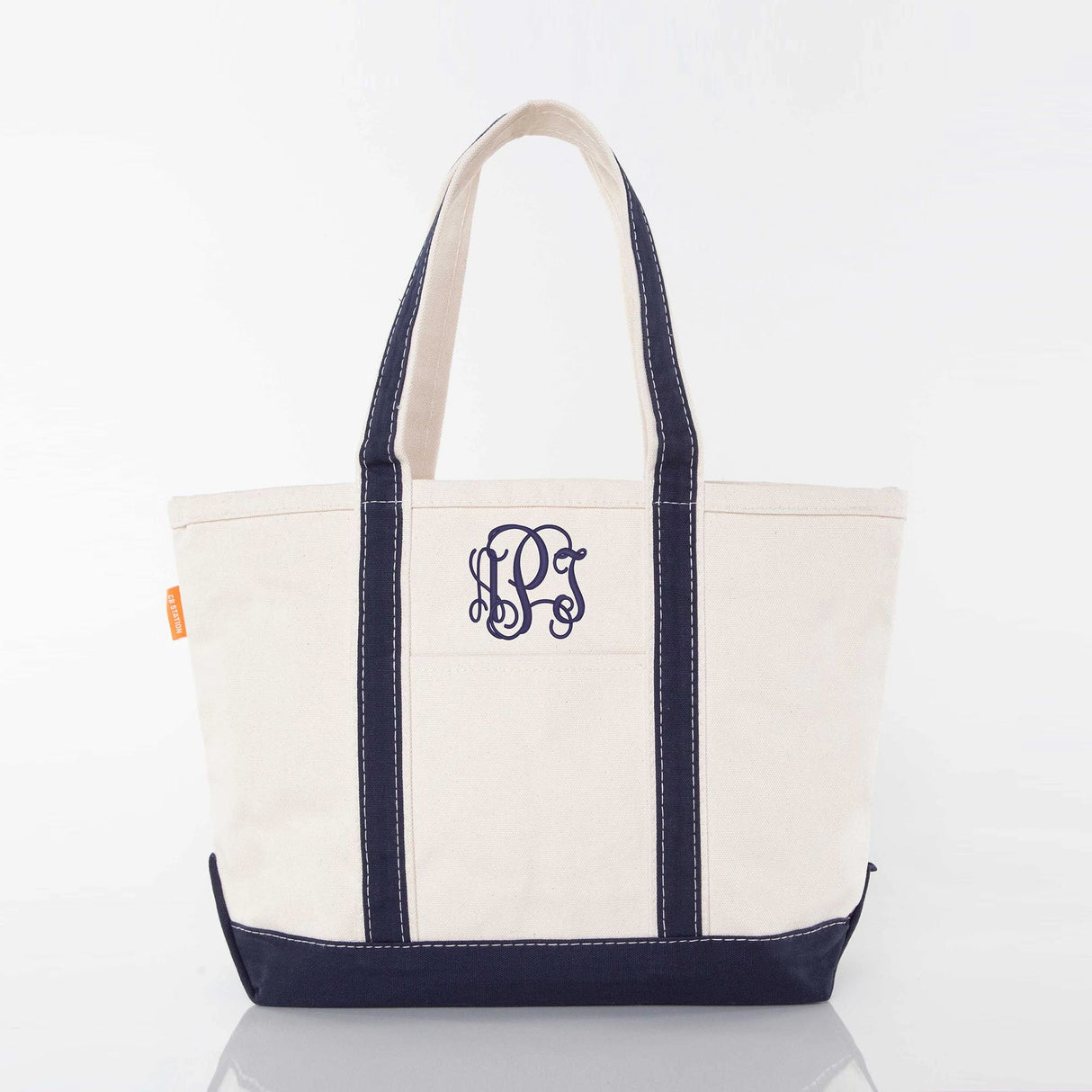 Navy Medium Classic Tote - Petite & Sassy Designs