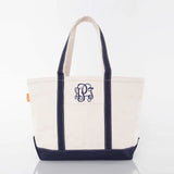 Navy Medium Classic Tote - Petite & Sassy Designs