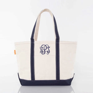 Navy Medium Classic Tote - Petite & Sassy Designs