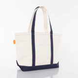 Navy Medium Classic Tote - Petite & Sassy Designs