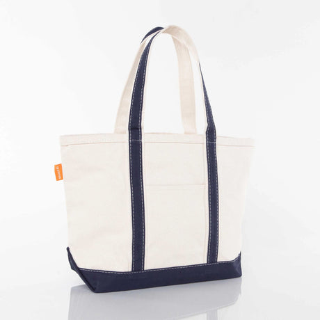 Navy Medium Classic Tote - Petite & Sassy Designs