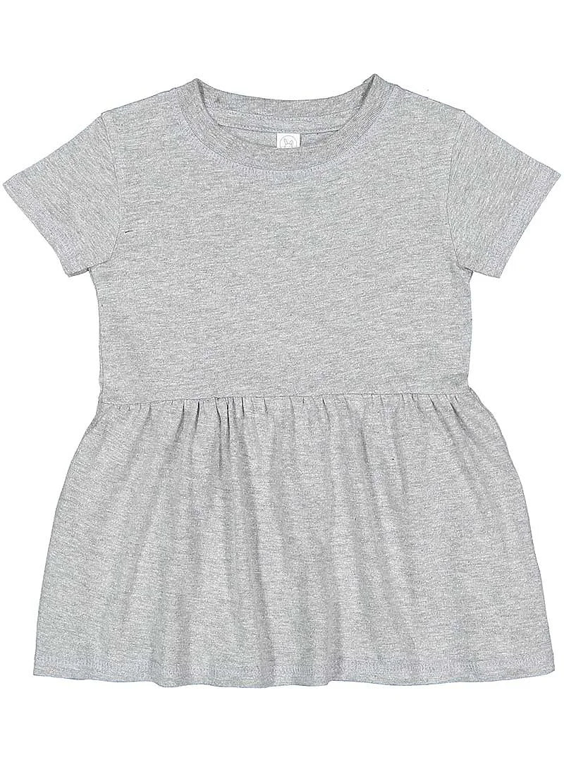 Girls Fine Jersey Dress in Heather