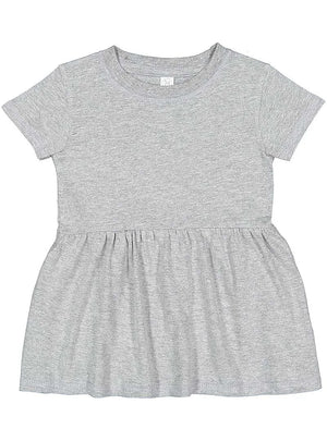 Girls Fine Jersey Dress in Heather - Petite & Sassy Designs