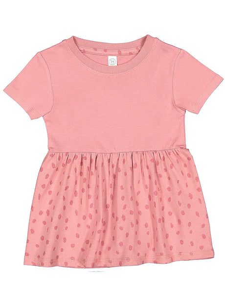 Girls Fine Jersey Dress in Mauvelous/Mauvelous Spot