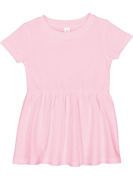 Girls Fine Jersey Dress in Pink