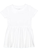 Girls Fine Jersey Dress in White