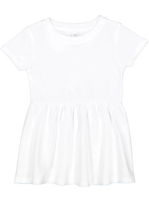 Girls Fine Jersey Dress in White - Petite & Sassy Designs