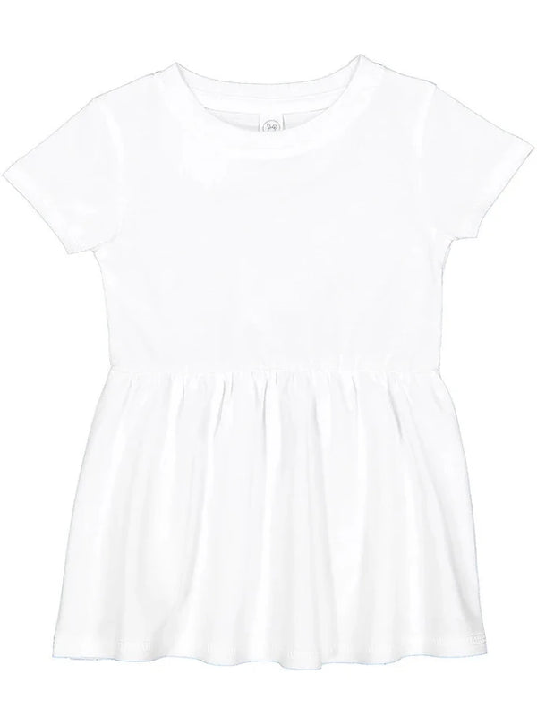 Girls Fine Jersey Dress in White - Petite & Sassy Designs
