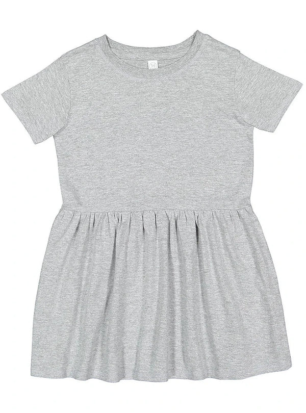 Girls Fine Jersey Dress in Heather - Petite & Sassy Designs