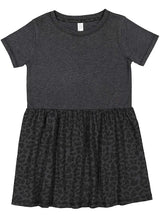 Girls Fine Jersey Dress in White/Lilac Stripe