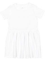 Girls Fine Jersey Dress in White