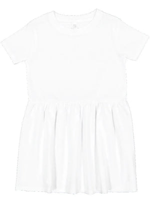 Girls Fine Jersey Dress in White - Petite & Sassy Designs
