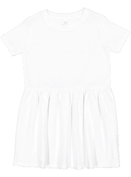Girls Fine Jersey Dress in White