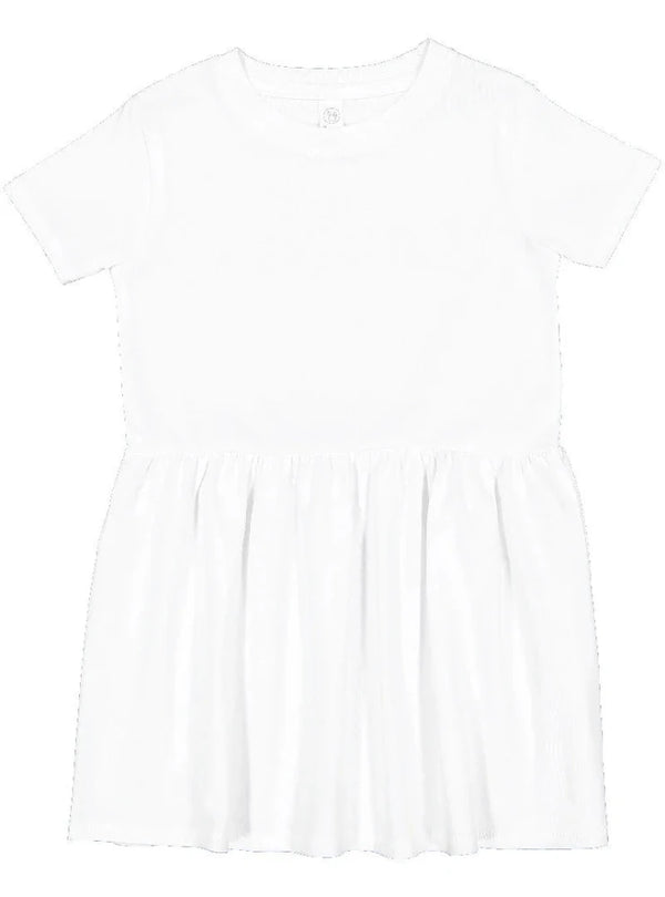 Girls Fine Jersey Dress in White - Petite & Sassy Designs