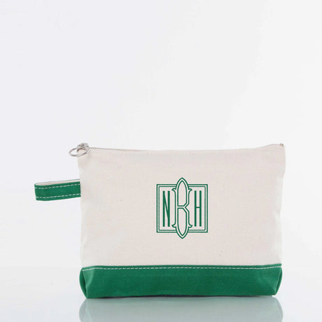 Green Makeup Bag - Petite & Sassy Designs
