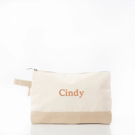 Tan Makeup Bag - Petite & Sassy Designs