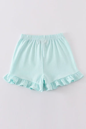 Mint Ruffle Hem Shorts - Petite & Sassy Designs