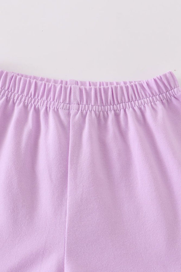 Lilac Ruffle Hem Shorts - Petite & Sassy Designs