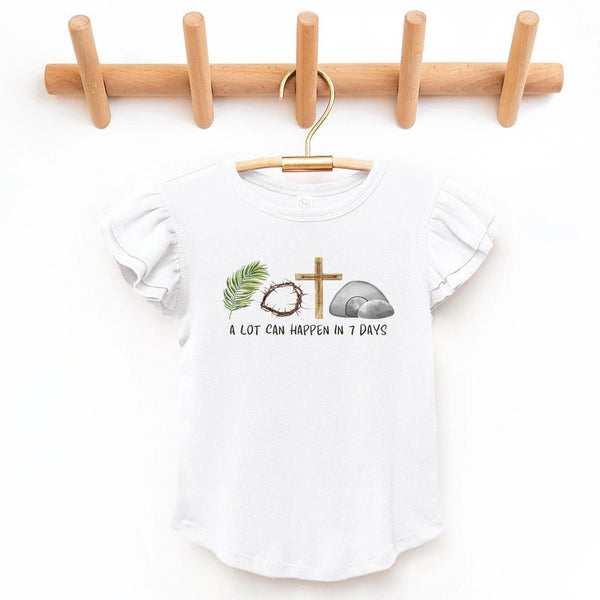 A Lot Can Happen in 7 Days Flutter Sleeve Top - Petite & Sassy Designs