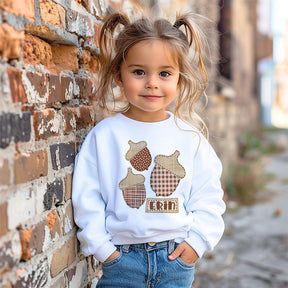 Tri Patterned Acorn Long Sleeve Shirt - Petite & Sassy Designs