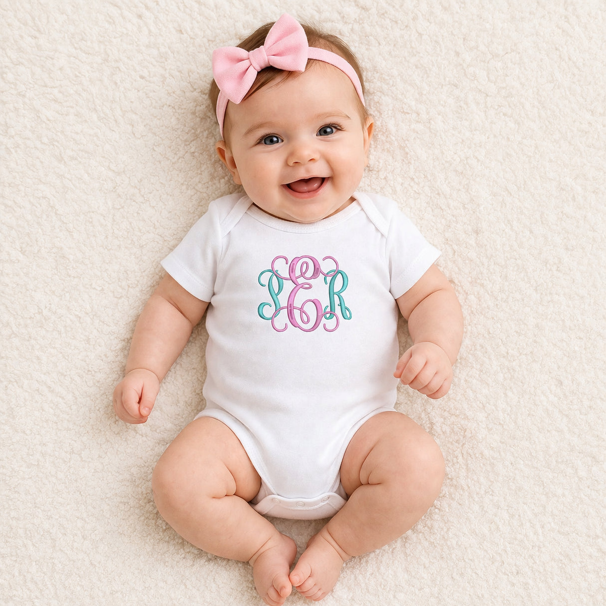 Monogrammed Gerber Onesies® Brand Premium Bodysuit