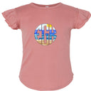 Beach Monogram Flutter Sleeve T-shirt - Petite & Sassy Designs
