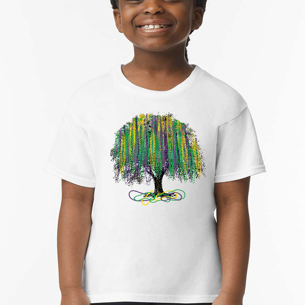 Mardi Gras Bead Tree Tshirt