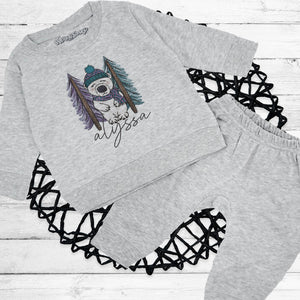 Personalized Baby Jogger Set - Gray