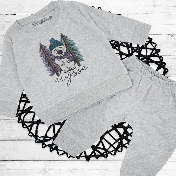Personalized Baby Jogger Set - Gray