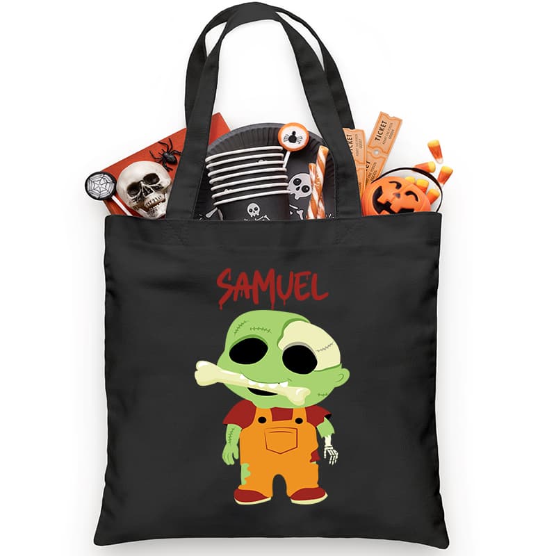 Bone Crunching Zombie Trick or Treat Bag - Petite & Sassy Designs