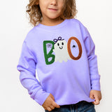 Boo Glitter Ghost with Bow Sweatshirt