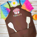 Personalized Kids Apron Cupcake Patterned Name Apron - Petite & Sassy Designs