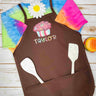 Personalized Kids Apron Cupcake Patterned Name Apron