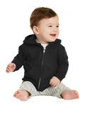 Black Infant Full Zip Fleece Hooded Sweatshirt Jacket
