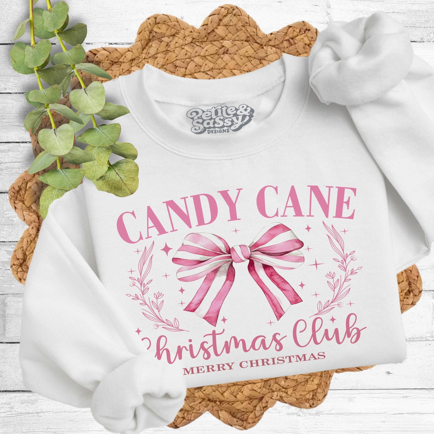 Candy Cane Christmas Club Sweatshirt - Petite & Sassy Designs