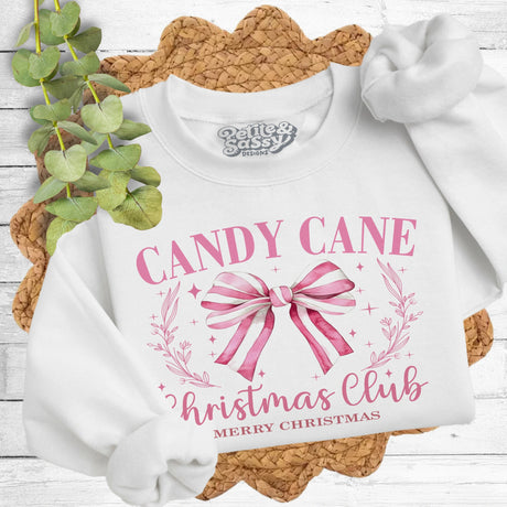 Candy Cane Christmas Club Sweatshirt - Petite & Sassy Designs