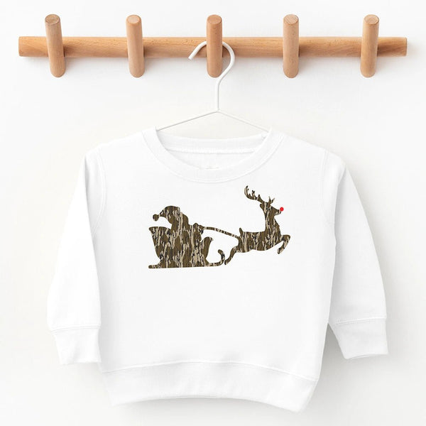 Personalized Camo Santa Sleigh Sweatshirt - Petite & Sassy Designs
