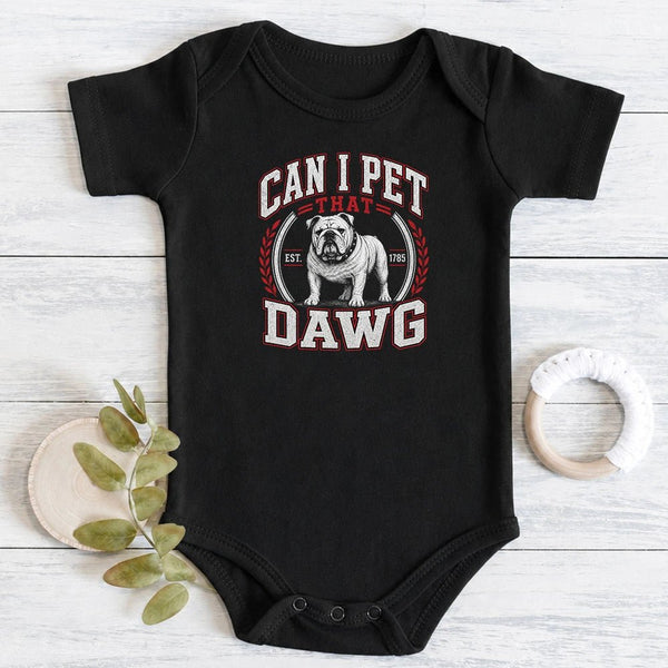 Can I Pet That Dawg Baby Bodysuit - Petite & Sassy Designs