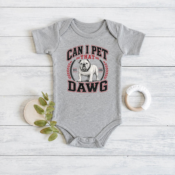 Can I Pet That Dawg Baby Bodysuit - Petite & Sassy Designs
