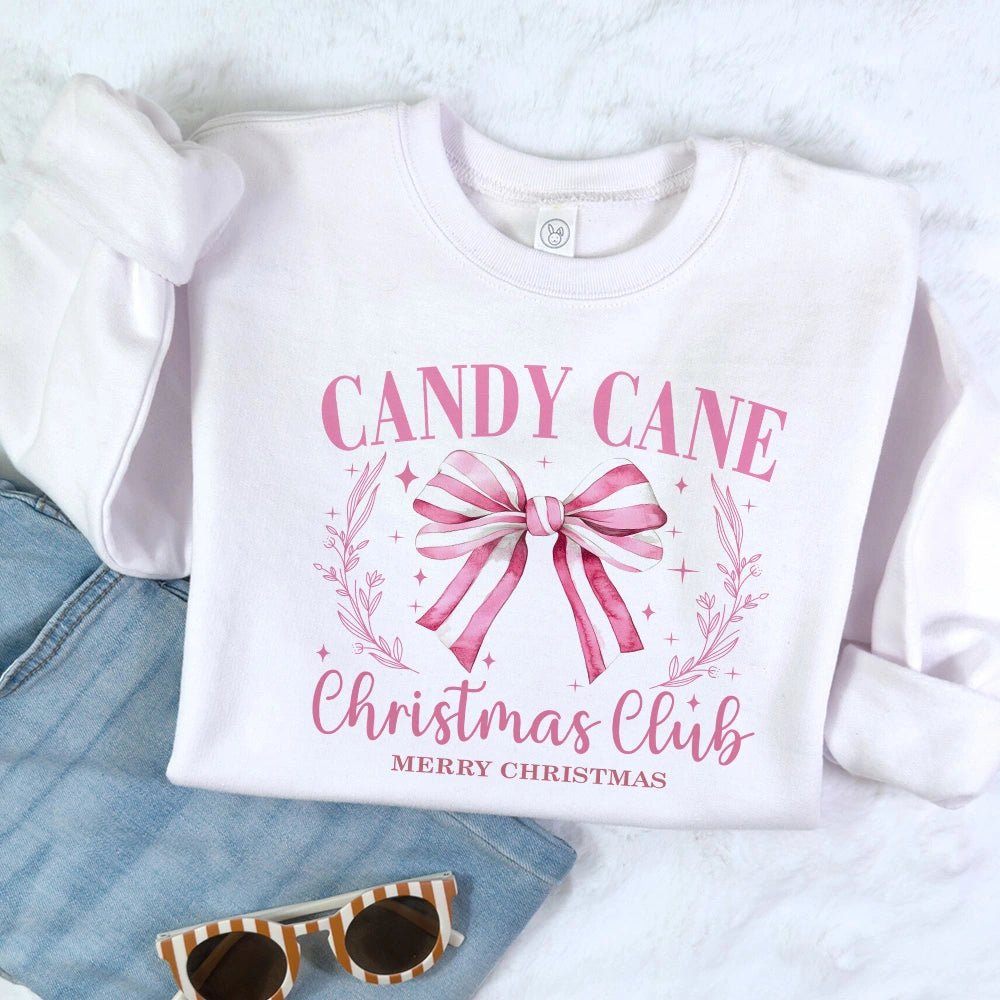 Candy Cane Christmas Club Sweatshirt - Petite & Sassy Designs