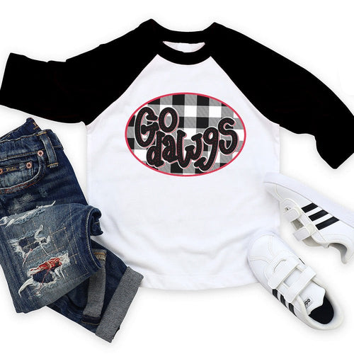 Checkered Go Dawgs Fan Wear - Petite & Sassy Designs